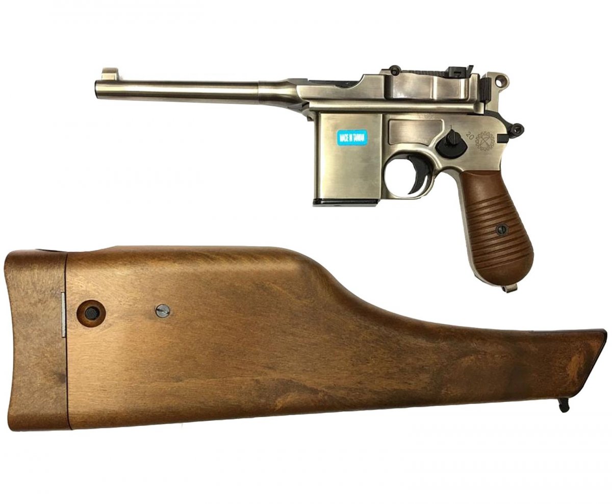 Страйкбольный пистолет WE WE-712-SV (6 мм, Mauser 712 с прикладом)