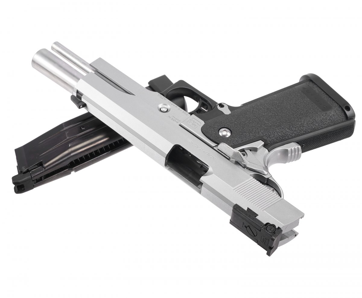 Страйкбольный пистолет Tokyo Marui Colt 1911 Hi-Capa 5.1 Stainless GBB хром