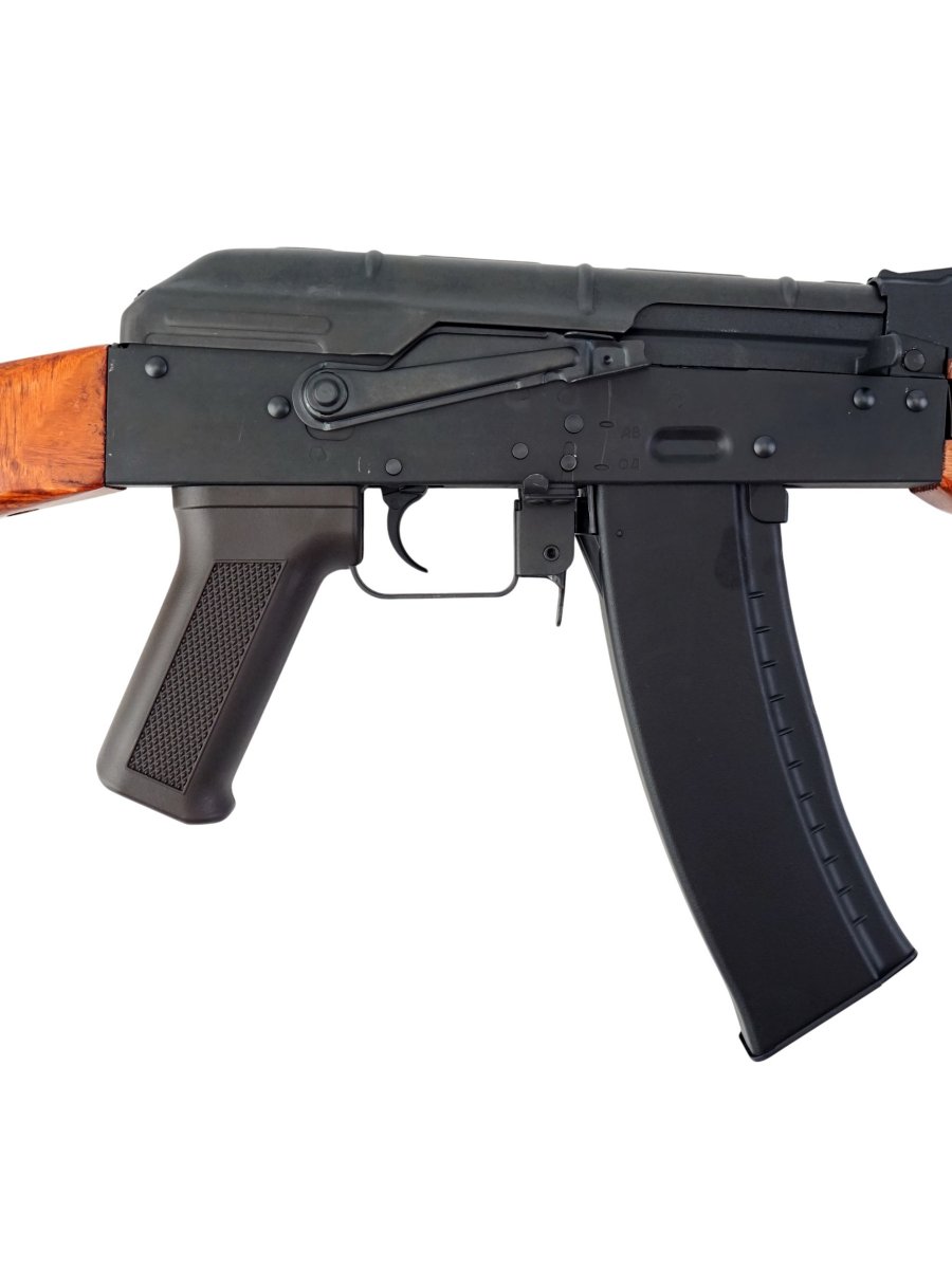 Страйкбольный автомат CYMA CM056 RK-47 PLATINUM (деревянный приклад, сталь), 120 м/с, чёрный/дерево