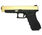 Страйкбольный пистолет WE Glock 34 Gen3 Titanium (WE-G008A-TG) — длинный слайд, GBB, 6 мм