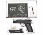 Страйкбольный пистолет KJW CZ75 KP-09 CO₂ — блоубэк, 6 мм, регулируемый Hop-Up