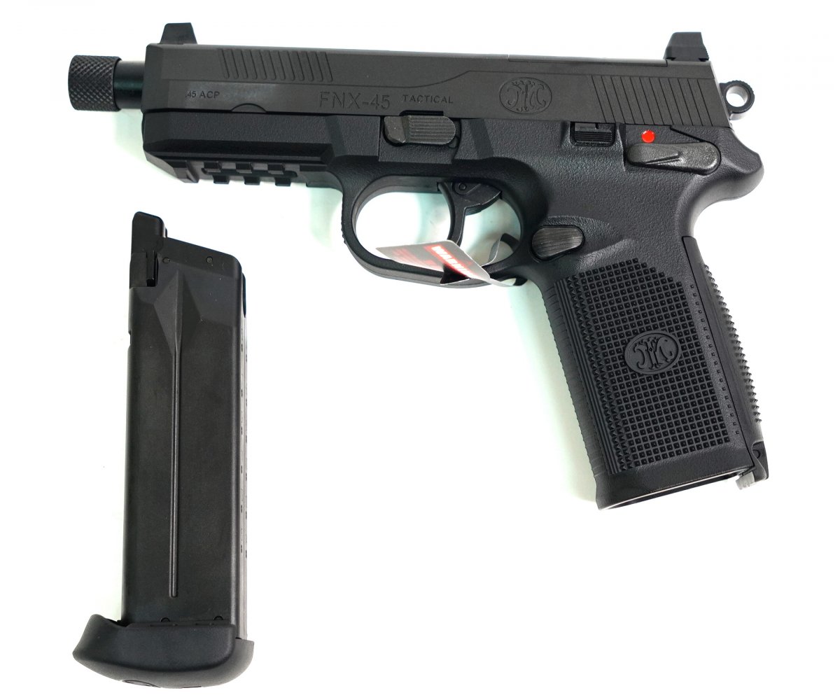 Страйкбольный пистолет Tokyo Marui FNX-45 Tactical GBB Black
