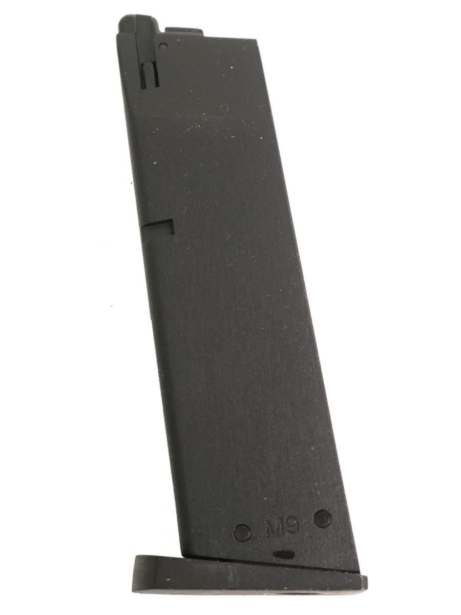 Магазин M9.GAS-M для M9 GBB GAS (KJW), металлический, 25 шаров, совместим с WE