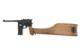 Страйкбольный пистолет WE Mauser 712, кобура-приклад (WE-712-BK)