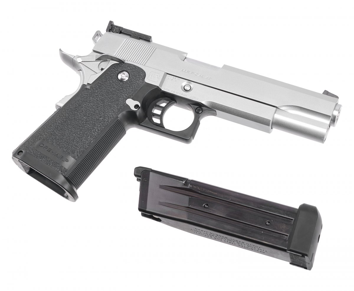 Страйкбольный пистолет Tokyo Marui Colt 1911 Hi-Capa 5.1 Stainless GBB хром