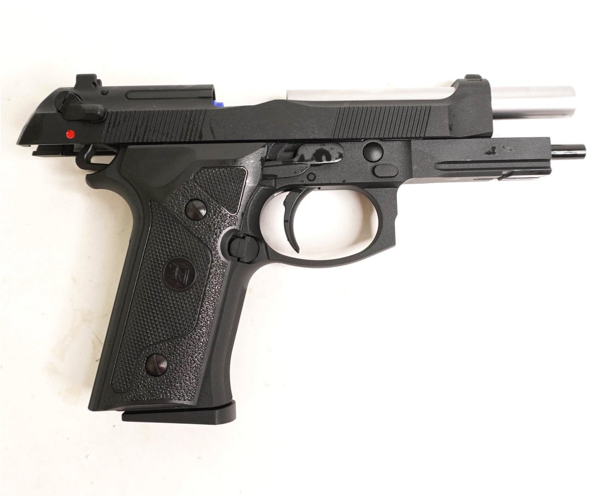 Страйкбольный пистолет KJW Beretta M9 IA Gas GBB, хром. ствол