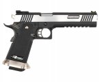 Страйкбольный пистолет WE Colt M1911 Hi-Capa 6 Дюймов (WE-H018WETB2-2TSV, Two Tone, Silver)