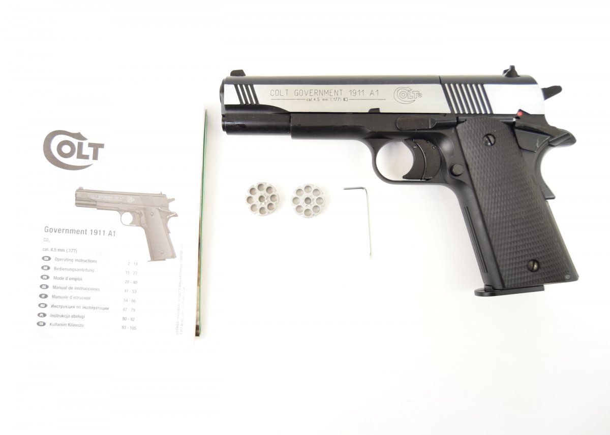 Пневматический пистолет Umarex Colt Government 1911 A1 Dark Ops 4.5 мм (пулевой)