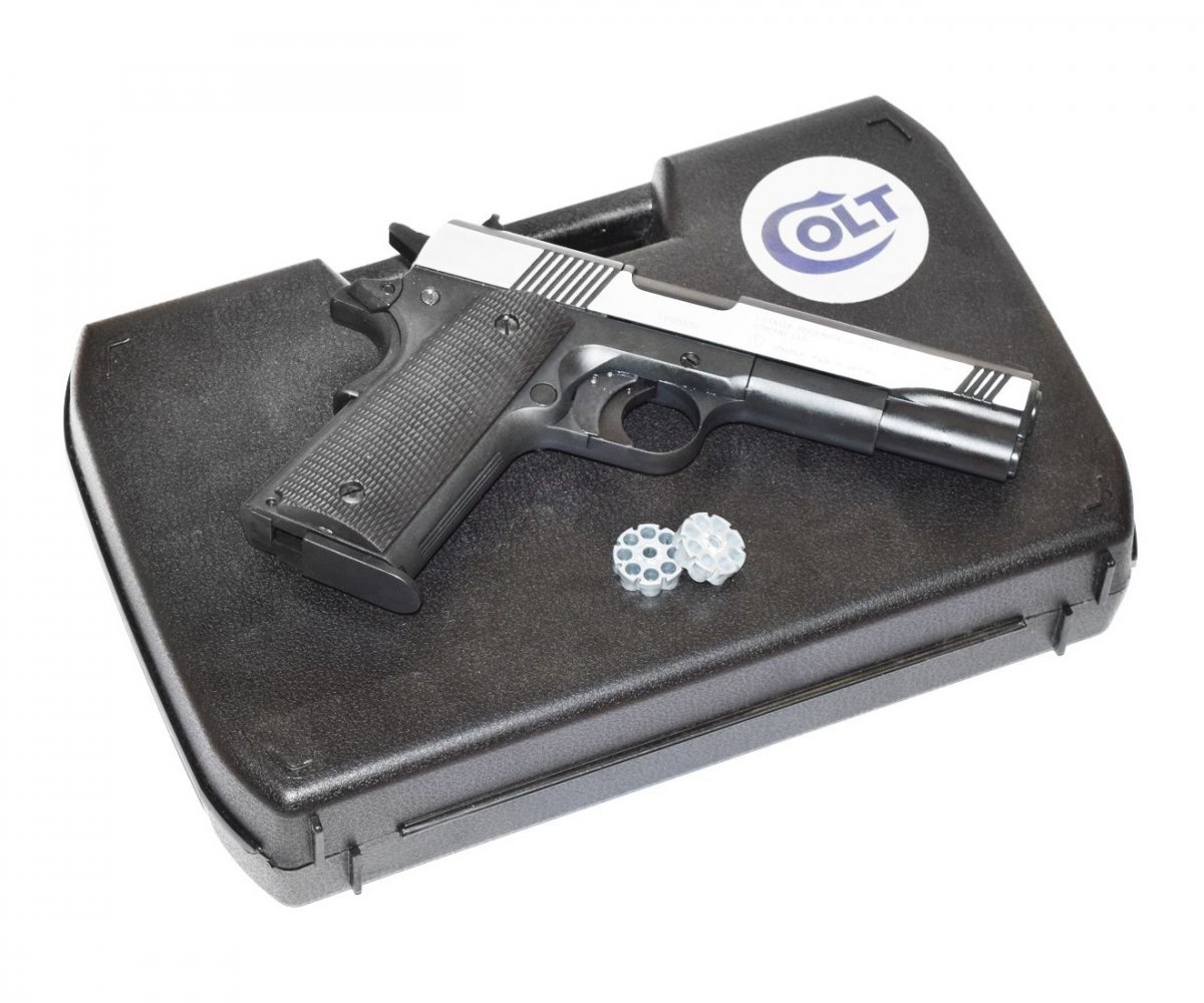 Пневматический пистолет Umarex Colt Government 1911 A1 Dark Ops 4.5 мм (пулевой)