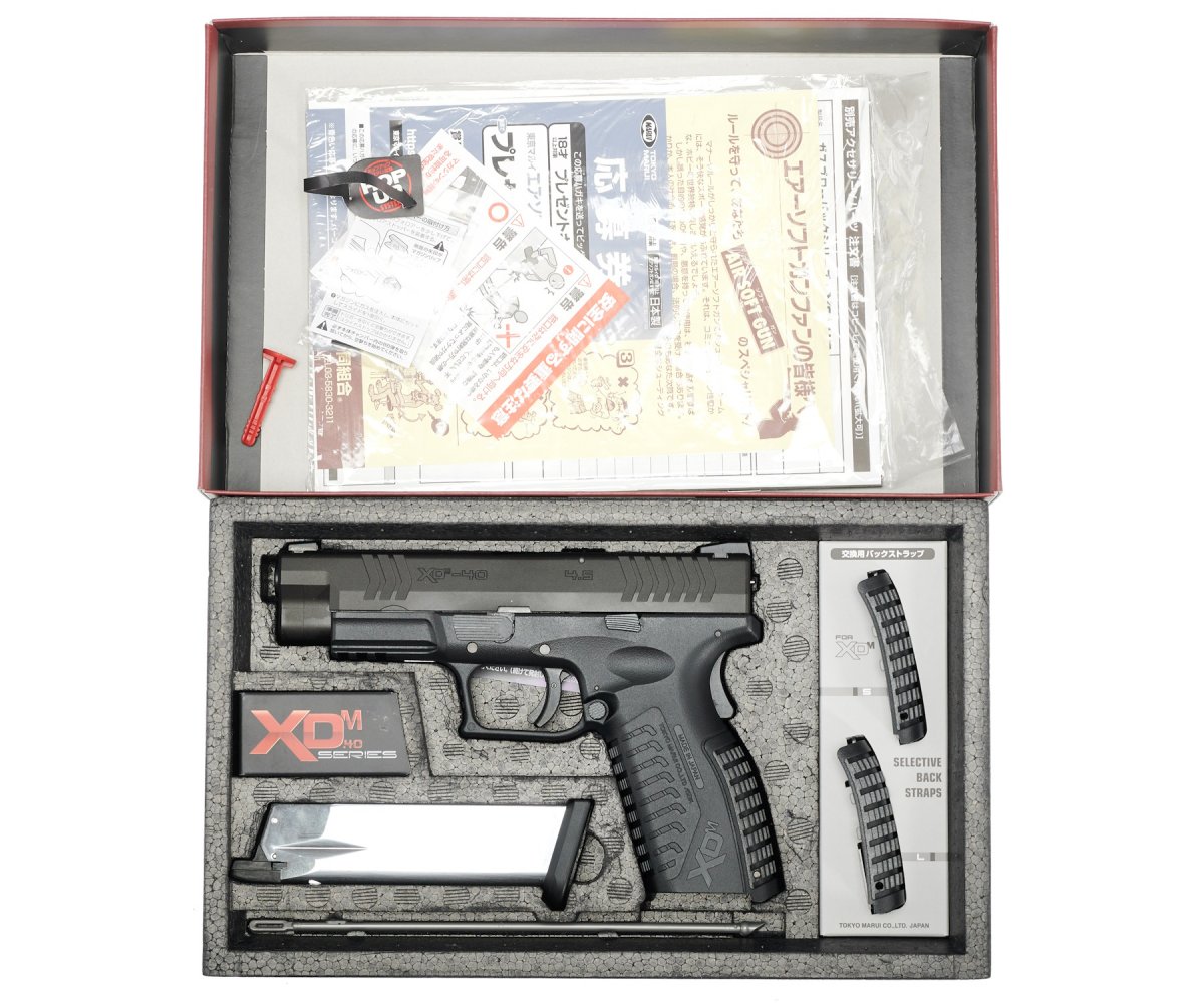 Страйкбольный пистолет GBB Tokyo Marui Springfield XDM-40 (4952839142528) Blowback, чёрный, пластик