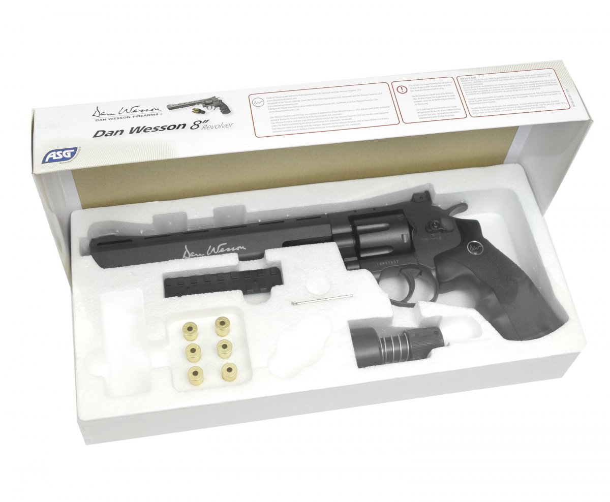 Пневматический револьвер ASG Dan Wesson 8 Grey 4.5 мм