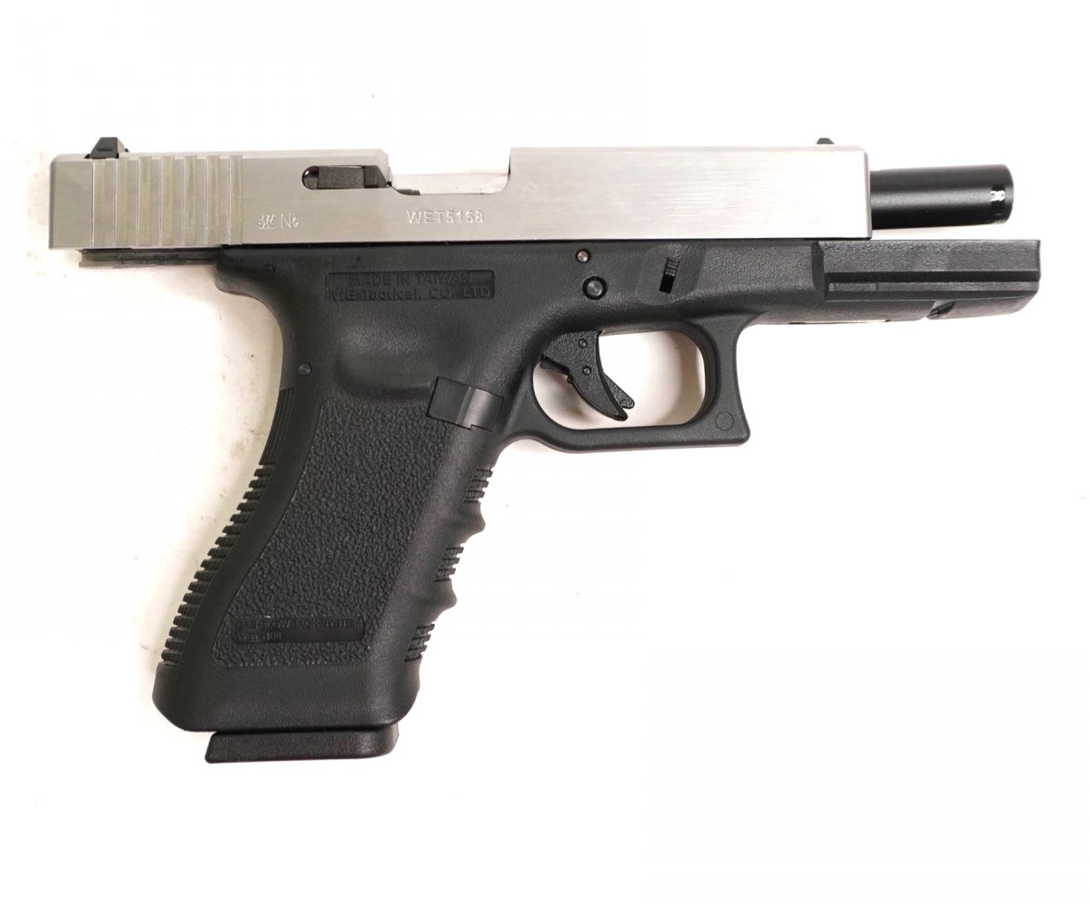 Страйкбольный пистолет WE Glock-18 Gen.3 Silver (WE-G002A-SV)