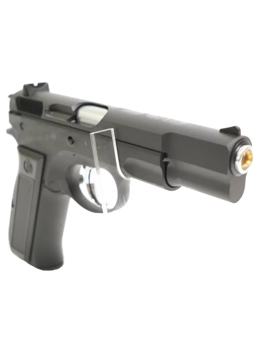 Страйкбольный пистолет KJW CZ75 KP-09 GAS — чёрный, GBB 6 мм, регулируемый Hop-Up