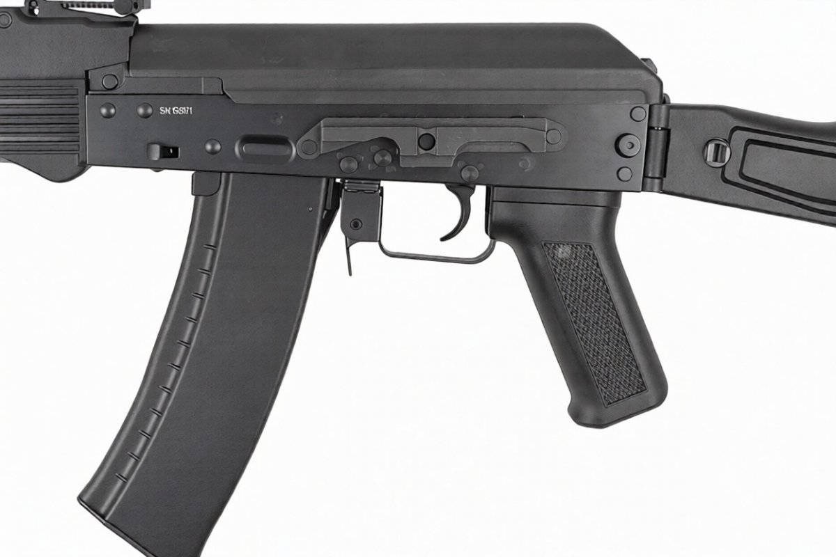 Страйкбольный автомат CYMA CM053D RK105 PLATINUM (складной пластиковый приклад), 120 м/с, чёрный
