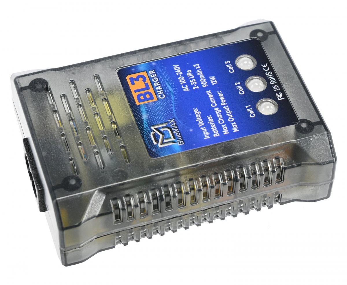 Зарядное устройство BlueMax BL3 Compact для Li-Po / Li-ion 2S-3S, 12 Вт, 0.9A, автоматическое