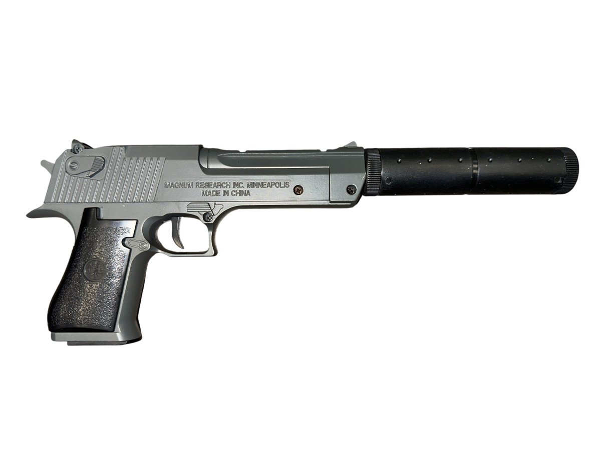 Пистолет Desert Eagle SMALL с глушителем, графит
