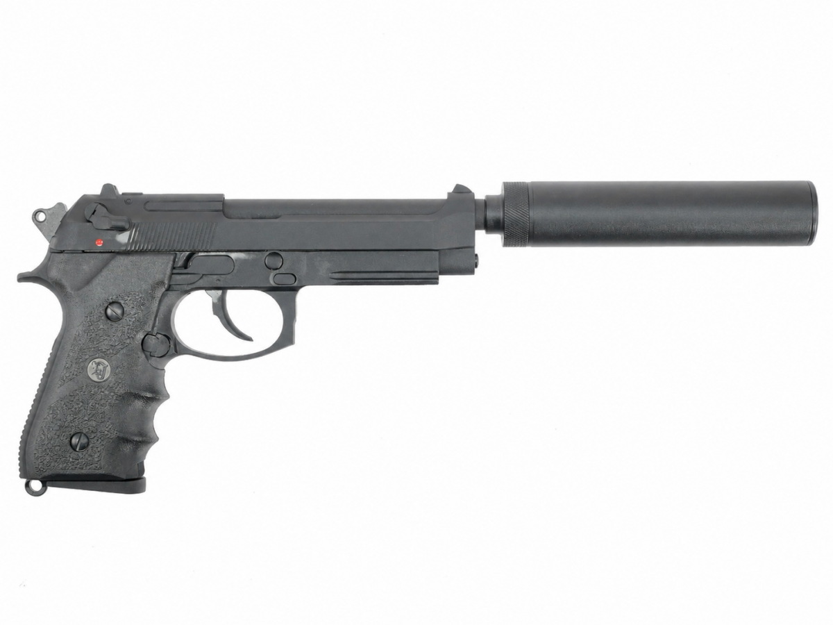 Страйкбольный пистолет GBB KJW M9A1 Beretta M9A1 (M9A1.GAS) Blowback, металл, чёрный