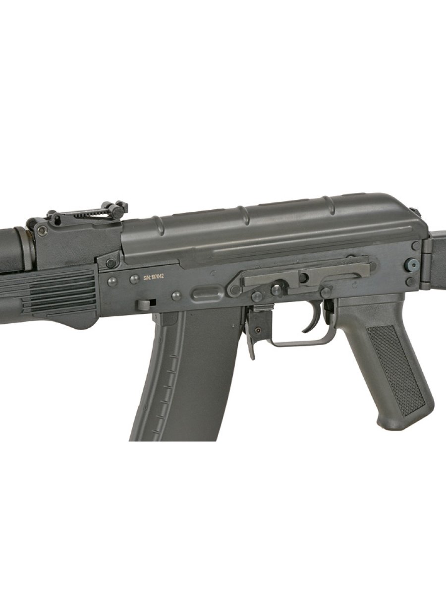 Страйкбольный автомат CYMA CM053C RK-74M PLATINUM (складной пластиковый приклад), 115-120 м/с, чёрный