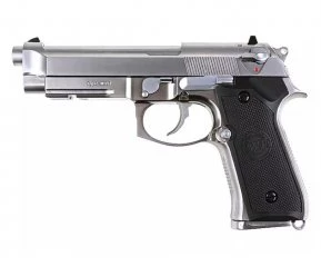 Страйкбольный пистолет WE Beretta M9A1 New Rail Silver