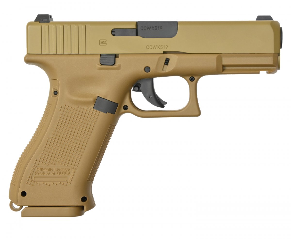 Пистолет пневматический Umarex Glock 19X TAN 4.5 мм (Металл, CO2)