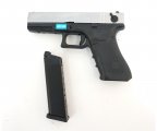 Страйкбольный пистолет WE Glock-18 Gen.4 Silver, сменные накладки (WE-G002B-SV)