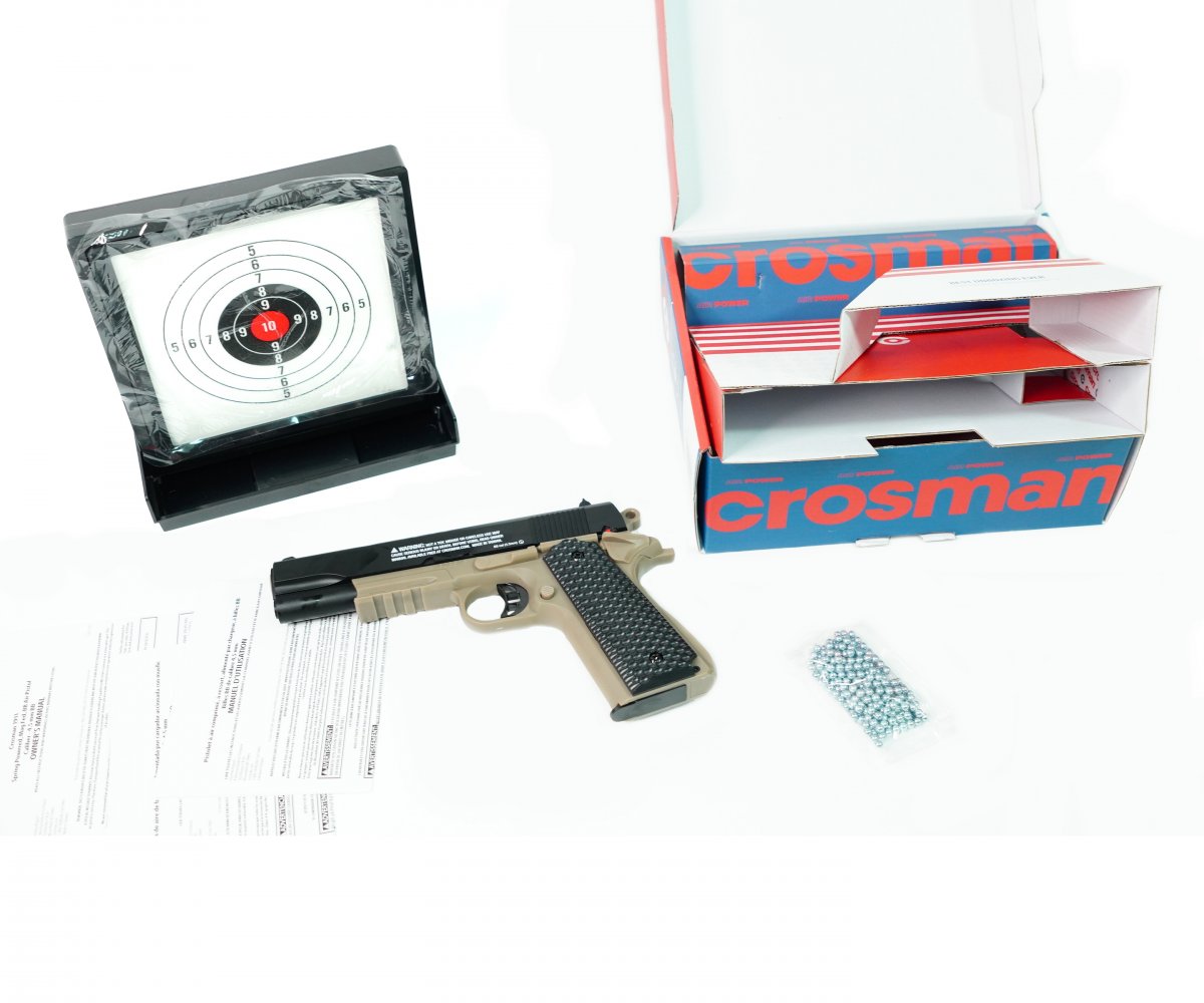 Пневматический пистолет Crosman S1911 (Colt) комплект
