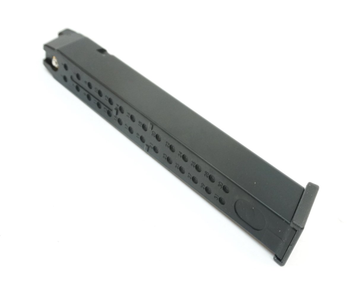Магазин WE Glock 17/18/19/34/35 длинный, 50 шаров, GAS GBB, металлический (совместим с KJW)