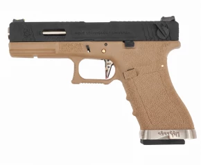 Страйкбольный пистолет WE G-Force Glock 18 GBB Black/Tan WE-G002WET-2