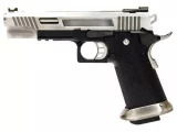 Страйкбольный пистолет WE Hi-Capa 5.1 WET REX Long — Black/Silver, GBB, 6 мм