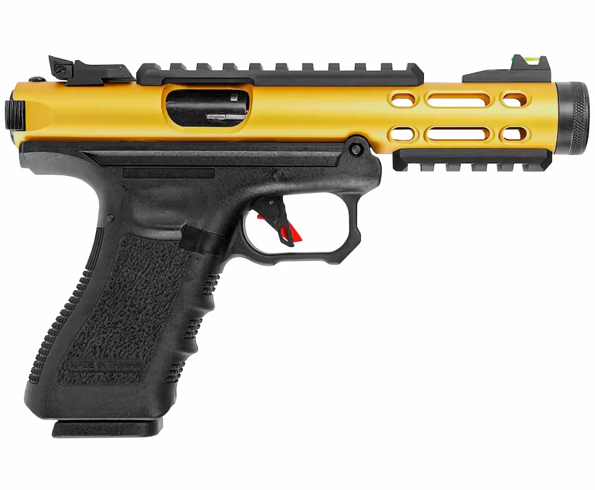 Страйкбольный пистолет WE Galaxy (Green Gas, Gold, WE-GX01-GD)