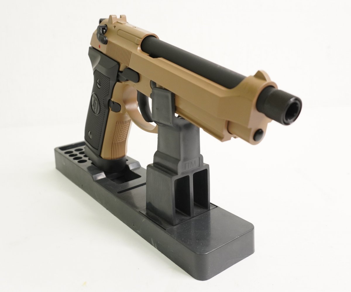 Страйкбольный пистолет KJW Beretta M9A1 TBC CO₂ Tan, удлин. ствол