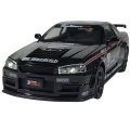 Металлическая машинка Nissan Skyline GT-R R34 1:24 BLACK