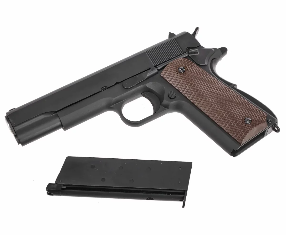 Страйкбольный пистолет WE Colt M1911A1 (6 мм, Gas, Blowback, WE-E001A)