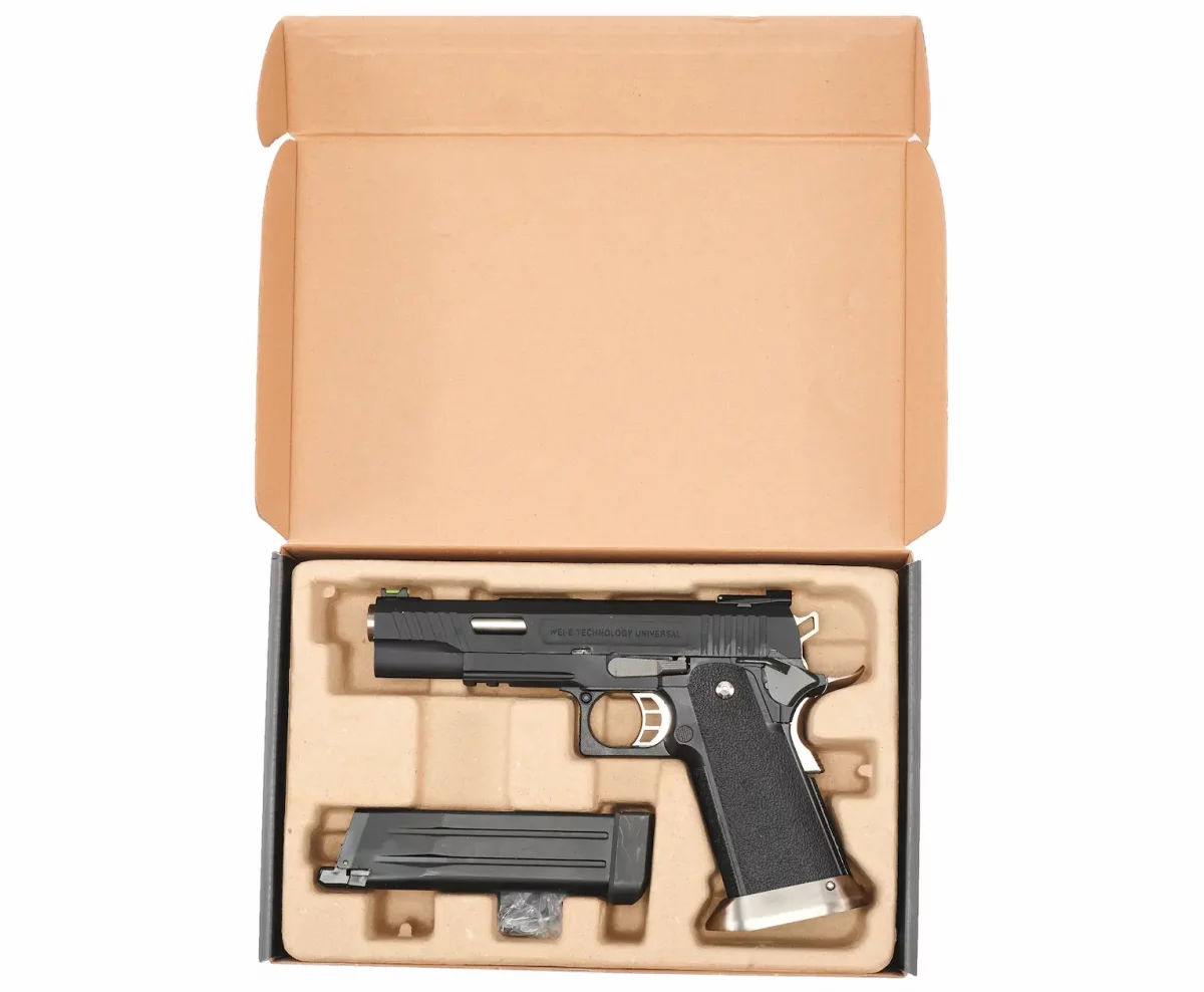Страйкбольный пистолет WE Hi-Capa 5.1 WET REX Long (WE-H001WET-BK) — GBB, 6 мм, Black