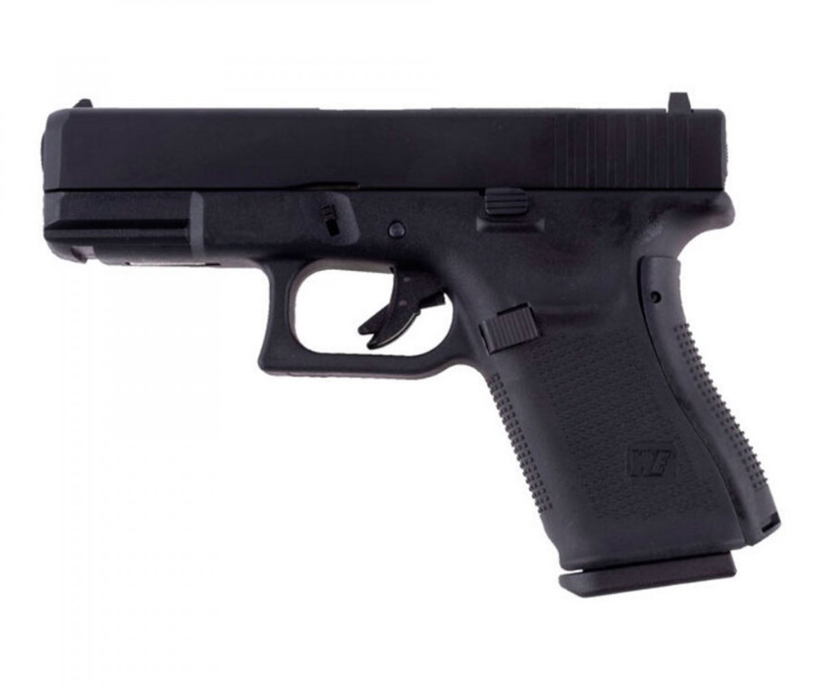 Страйкбольный пистолет WE Glock-19 Gen.5, сменные накладки (WE-G003VB-BK)