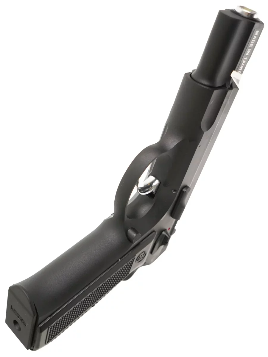 Страйкбольный пистолет KJW CZ75 KP-09 GAS — чёрный, GBB 6 мм, регулируемый Hop-Up