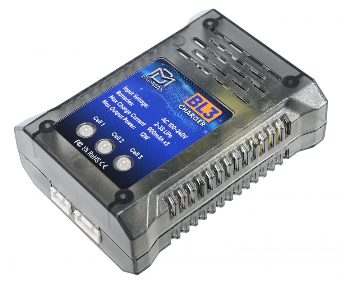 Зарядное устройство BlueMax BL3 Compact для Li-Po / Li-ion 2S-3S, 12 Вт, 0.9A, автоматическое