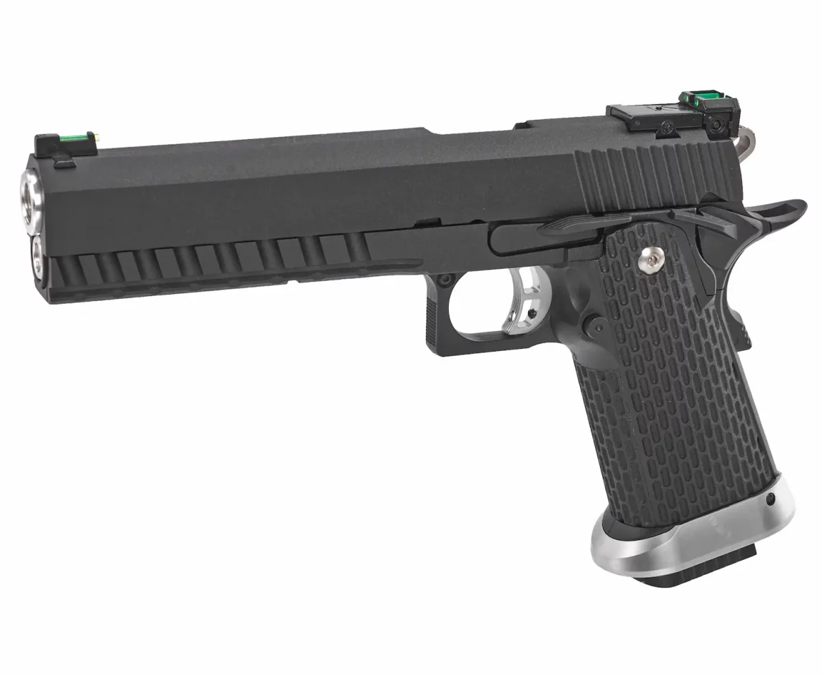 Страйкбольный пистолет KJW Colt M1911 Hi-Capa 6 KP-06 — GAS, GBB, чёрный, 6 мм