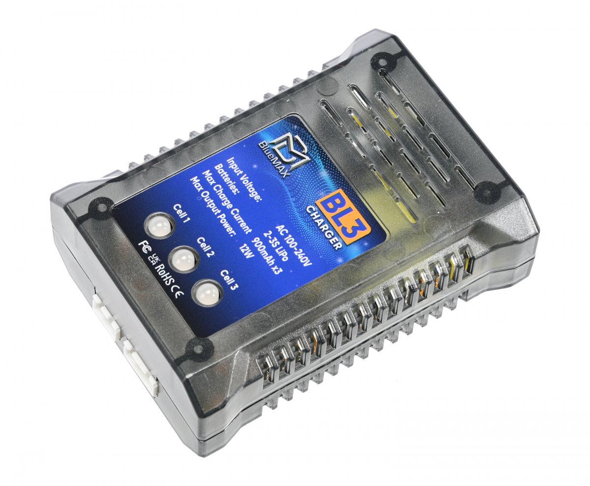 Зарядное устройство BlueMax BL3 Compact для Li-Po / Li-ion 2S-3S, 12 Вт, 0.9A, автоматическое