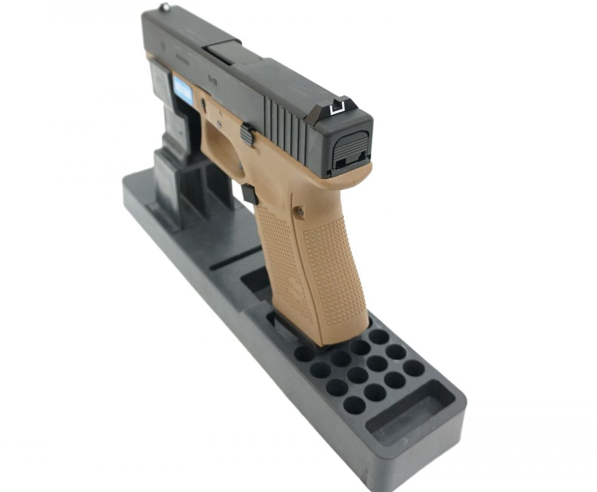 Страйкбольный пистолет WE Glock-19 Gen.4 Tan, сменные накладки (WE-G003B-TAN)