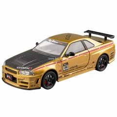 Металлическая машинка Nissan Skyline GT-R R34 1:24 GOLD