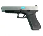 Страйкбольный пистолет WE Glock 34 Gen4 (Silver) — длинный ход и стабильность 6″