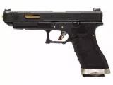 Страйкбольный пистолет WE Glock 34 G-Force (WE-G008WET-1, черный, позолоченный ствол)