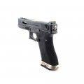 Страйкбольный пистолет WE GLOCK-17 G-Force металл слайд, черная рамка, золот. ствол (WE-G001WET-1)