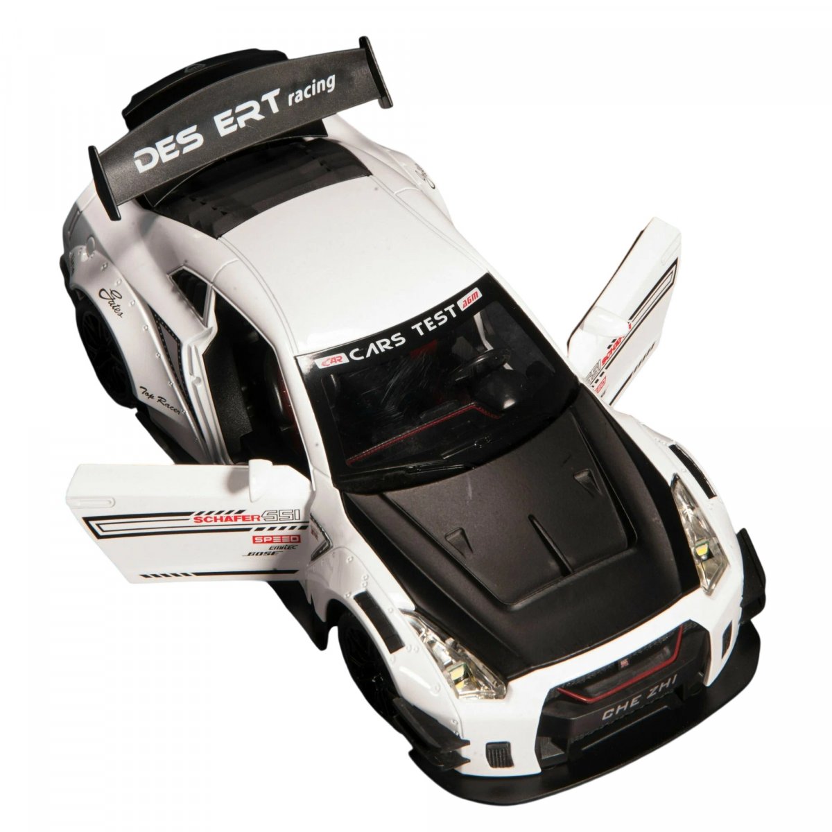 Металлическая машинка Nissan Skyline GTR R35 1:24 SMOKE Белая