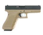 Страйкбольный пистолет WE Glock-17 Gen.4 Tan, сменные накладки (WE-G001B-TAN)