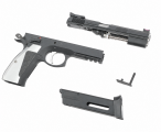 Страйкбольный пистолет GBB KJW CZ75 SP-01 SHADOW ACCU (SP-01 ACCU.GAS) Blowback, чёрный