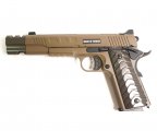 Страйкбольный пистолет KJW Colt 1911/M45A1 Gas FDE, удлин. ствол (KP-16.GAS)