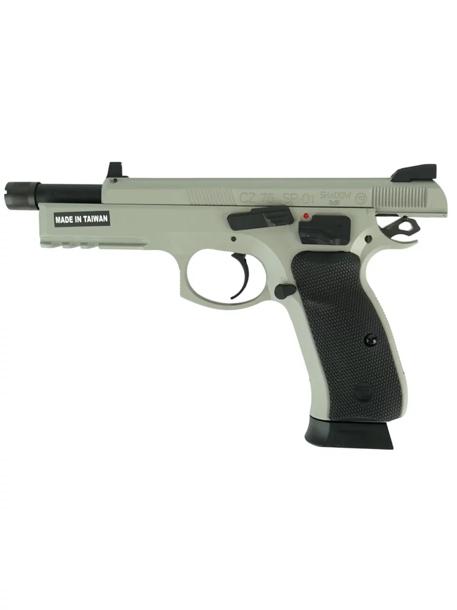 Страйкбольный пистолет KJW CZ75 SP-01 Shadow UGSR GBB GAS, Urban Grey, металл