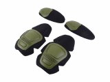 Комплект наколенники-налокотники Anbison Sports Upgrade Version Combat Uniform для вставки в одежду (оливковые)
